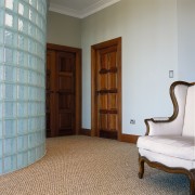 Entrance way with textured sisal flooring, wooden doors, ceiling, door, estate, floor, flooring, hardwood, home, interior design, laminate flooring, property, real estate, room, wall, window, wood, wood flooring, gray, brown