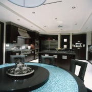 View of the dining &amp; kitchen area - ceiling, countertop, interior design, black, white