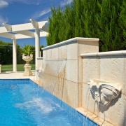 Close view of the pool &amp; surroundings - architecture, estate, house, leisure, property, real estate, swimming pool, villa, water