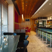 Interior view of the oasis restaurant bar, glass bar, café, interior design, real estate, restaurant, brown