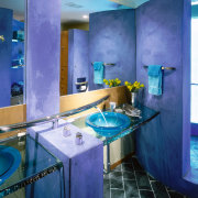 creative bathroom - creative bathroom - architecture | architecture, bathroom, blue, ceiling, interior design, purple, room, blue