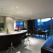 A view of a Bontempi Italia dining chairs interior design, real estate, gray, black