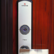 A close look at the digital lock &amp; hardware, lock, product, product design, red, black