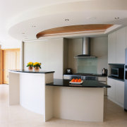 Overall view of the kitchen area - Overall cabinetry, countertop, furniture, interior design, kitchen, gray