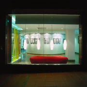 View of the lobby - View of the display device, display window, glass, technology, tourist attraction, black