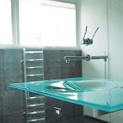 View of the hand basin within this bathroom bathroom, bathroom sink, countertop, glass, plumbing fixture, product design, sink, tap, gray, white