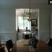 View of the informal dining area, wooden dining dining room, furniture, home, house, interior design, living room, property, room, table, window, black, gray