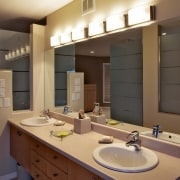 View of this bathroom - View of this bathroom, cabinetry, countertop, interior design, kitchen, room, sink, brown
