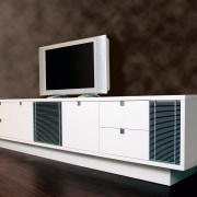 View of theatre furniture - View of theatre furniture, product, product design, sideboard, black