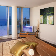 Interior view of bedroom - Interior view of apartment, condominium, estate, interior design, living room, penthouse apartment, property, real estate, room, window, gray