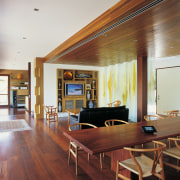 Wooden flooring, wooden dining,  table and chairs, architecture, ceiling, dining room, floor, flooring, hardwood, house, interior design, living room, real estate, room, wall, wood, wood flooring, brown, white