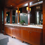 Interior view of bathroom - Interior view of cabinetry, countertop, furniture, interior design, kitchen, room, black, red