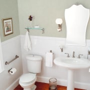 View of this bathroom - View of this bathroom, bathroom accessory, bathroom cabinet, bathroom sink, bidet, ceramic, home, interior design, plumbing fixture, product, product design, room, sink, tap, toilet, toilet seat, wall, white