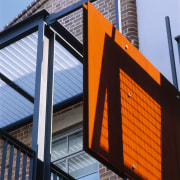 Close up view of the building materials used architecture, building, commercial building, corporate headquarters, daylighting, facade, line, roof, structure