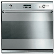 Close-up of front of stainless steel oven. - home appliance, kitchen appliance, major appliance, product, gray