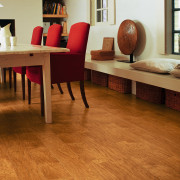 View of the dining area, wooden flooring, cream chair, floor, flooring, furniture, hardwood, interior design, laminate flooring, living room, table, tile, wood, wood flooring, wood stain, brown