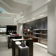 view of the department store with a modern interior design, kitchen, retail, gray