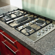 view of the westinghouse gas hob - view countertop, gas stove, kitchen, kitchen stove, gray