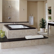 view of the luxurious bathroom showing the lloyd bathroom, floor, flooring, room, tile, gray