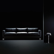 view of leo Mk2 sofa in eclipse greey angle, black, black and white, couch, darkness, furniture, light, lighting, product, product design, still life photography, table, black