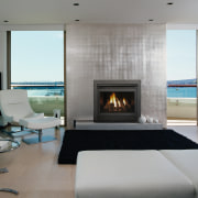 view of the the lounge and heat n fireplace, hearth, interior design, living room, gray