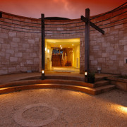 vire of the entrance tp hollick winery  light, lighting, lobby, red