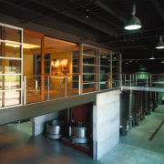 view of the winery that is designed to architecture, glass, interior design, black