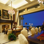 A view of a living area, wooden dining function hall, home, interior design, living room, lobby, room, brown