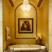 A view of a bathroom, brown marble steps architecture, bathroom, ceiling, estate, floor, flooring, home, interior design, room, wall, orange, brown
