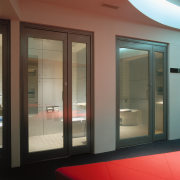 Hotel bathrooms with glass doors. - Hotel bathrooms door, glass, interior design, window, brown, gray, black