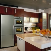 view of this kitchen featuring an iridium dish cabinetry, countertop, cuisine classique, home appliance, interior design, kitchen, room, gray