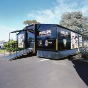view of the 9m long phillips mpbile truck car, transport, vehicle, gray