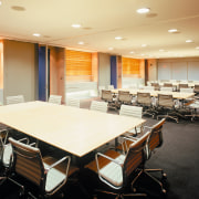 A view of one of the meeting rooms, ceiling, conference hall, function hall, interior design, real estate, table, black