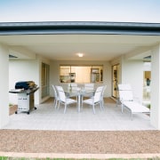 view of the outdoor entertainment area that leads estate, home, house, property, real estate, window, white