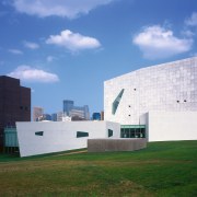 exterior view of the Arts Center and its architecture, building, corporate headquarters, daytime, facade, sky, blue