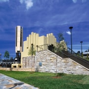 An exterior view of the exteriror building materials architecture, building, cloud, daytime, real estate, residential area, sky, blue