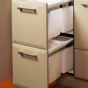 Examples of a tidy way to store rubbish bathroom accessory, cabinetry, drawer, furniture, home appliance, kitchen, kitchen appliance, major appliance, product, product design, sink, brown