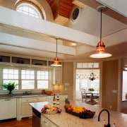 Traditional style kitchen with furniture look cabinetry and cabinetry, ceiling, countertop, cuisine classique, interior design, kitchen, real estate, window, brown