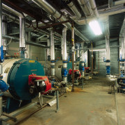 Machinery room for mechanical services at the MCG. engineering, factory, industry, machine, manufacturing, brown, black