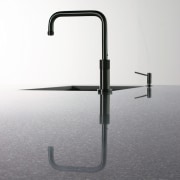 view of this kitchen featuring samsung staron pantagnoia line, product design, tap, white, gray