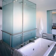 view of this bathroom featuring a large shower bathroom, glass, interior design, room, gray