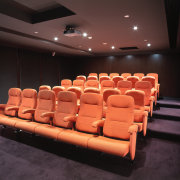 view of the resident only cinema  in auditorium, chair, furniture, interior design, movie theater, theatre, black