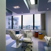 A view of an orthodontists room. - A architecture, ceiling, daylighting, interior design, office, real estate, window, gray
