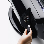 Wireless module with TX card for DVD recorder. automotive design, product, product design, technology, white, black