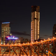 Night view of tall apartment building and city architecture, building, city, cityscape, daytime, downtown, evening, landmark, lighting, metropolis, metropolitan area, night, sky, skyline, skyscraper, tourist attraction, tower, tower block, urban area, black