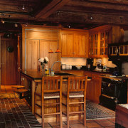 A view of some furniture by Longleaf Lumber cabinetry, countertop, furniture, interior design, kitchen, wood, red, brown