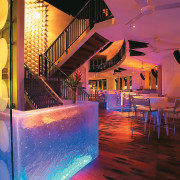 A view of the restaurant. - A view function hall, interior design, light, lighting, restaurant, red