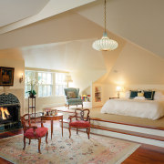 view of the master bedroom  located on ceiling, estate, floor, home, house, interior design, living room, property, real estate, room, suite, wall, gray, brown