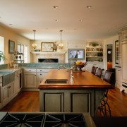 A view of a kitchen by NuHaus Custom cabinetry, ceiling, countertop, cuisine classique, interior design, kitchen, real estate, room, brown