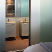 A view of the ensuite. - A view glass, interior design, room, gray